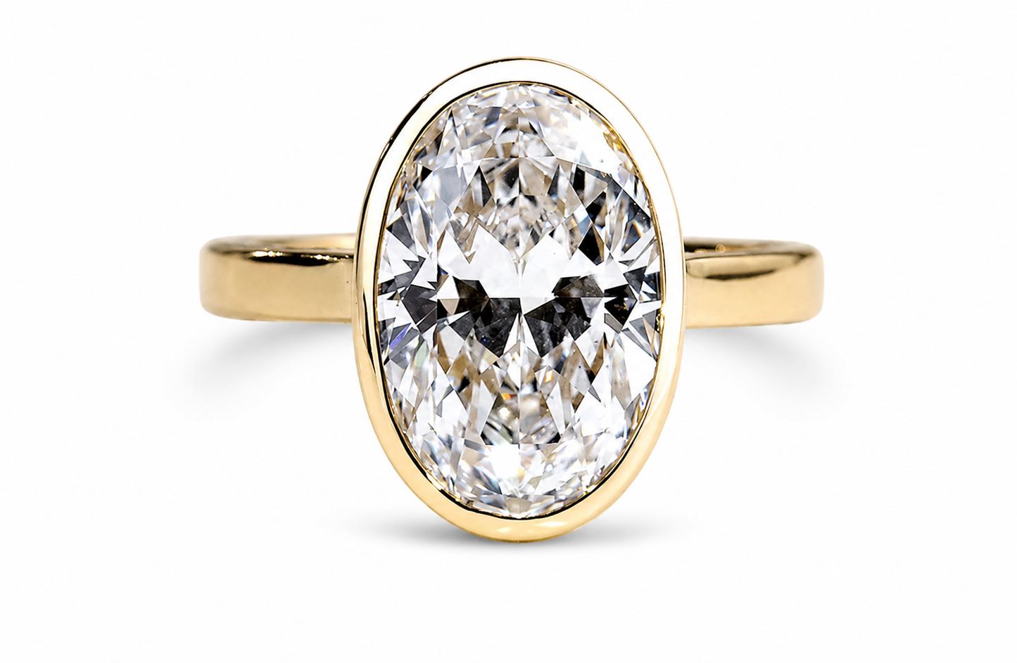 The Spotlight Oval Lab-Grown 5 Carat Diamond Ring in 14K Gold