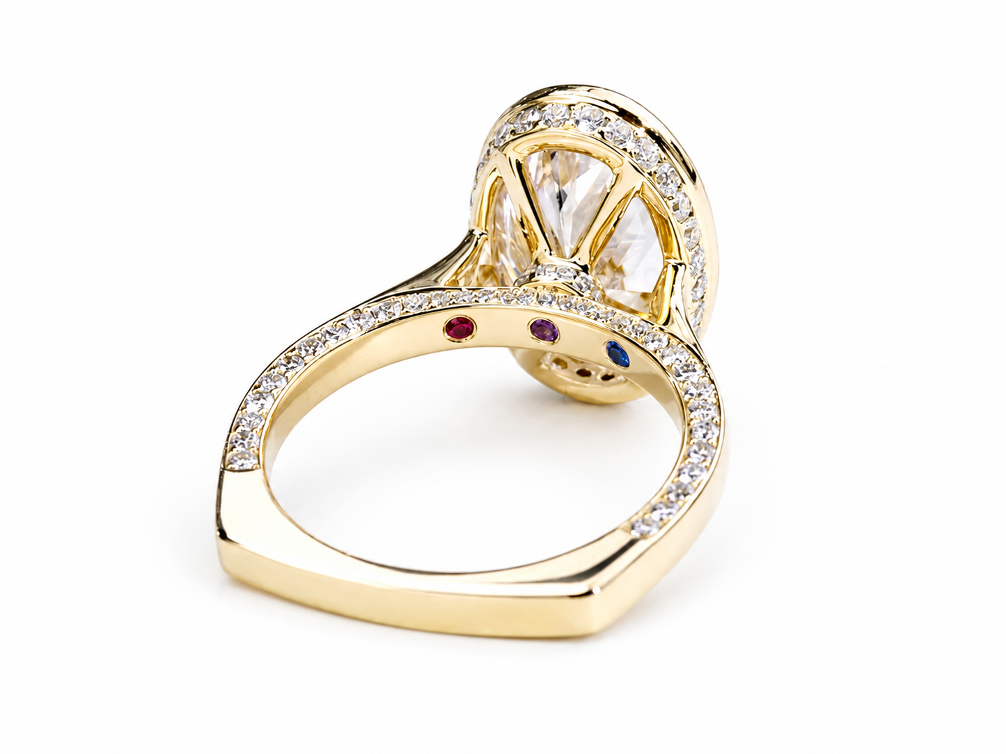 The Spotlight Oval Lab-Grown 5 Carat Diamond Ring in 14K Gold