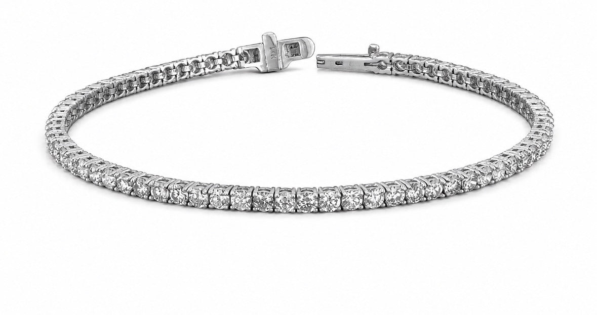 The Monaco- 3MM Moissanite VVS Diamond Tennis Bracelet 7 Inches