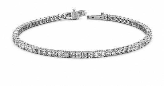 The Monaco- 3MM Moissanite VVS Diamond Tennis Bracelet 7 Inches